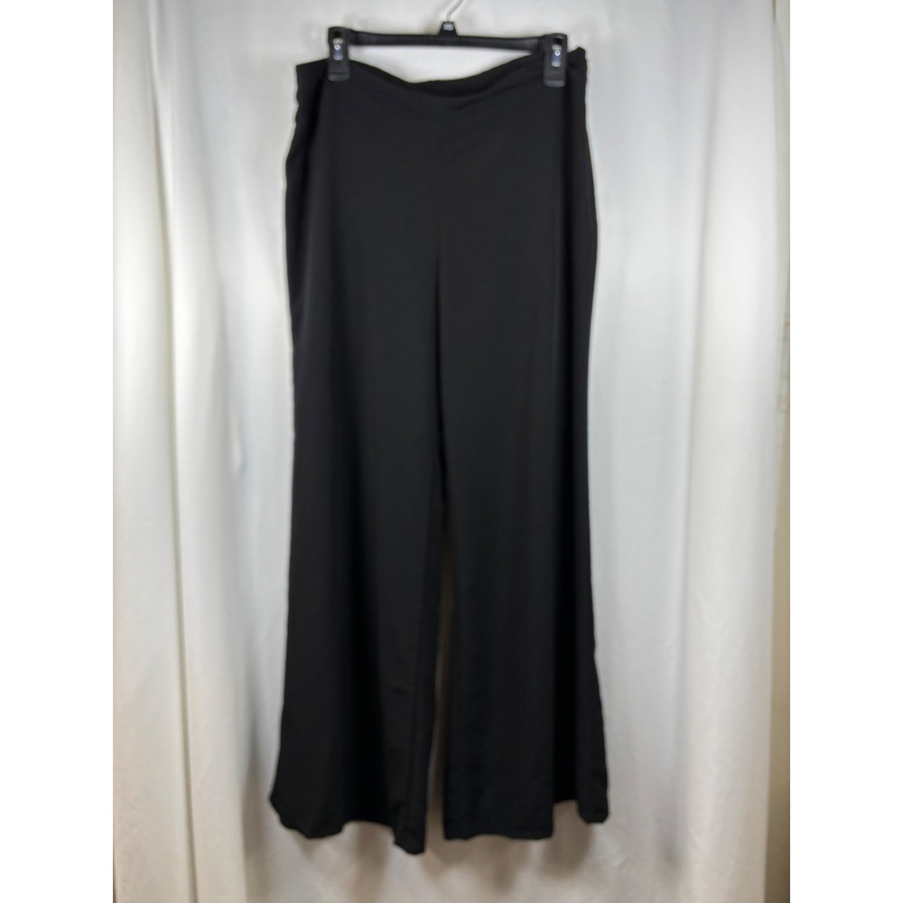 Yves Size 10 Black‎ Wide Leg Polyester Pants